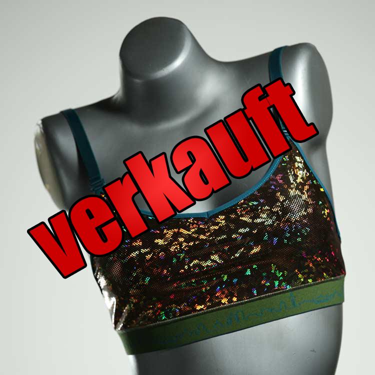 bequeme attraktive handgemachte gemusterte Sporttops aus Lycra