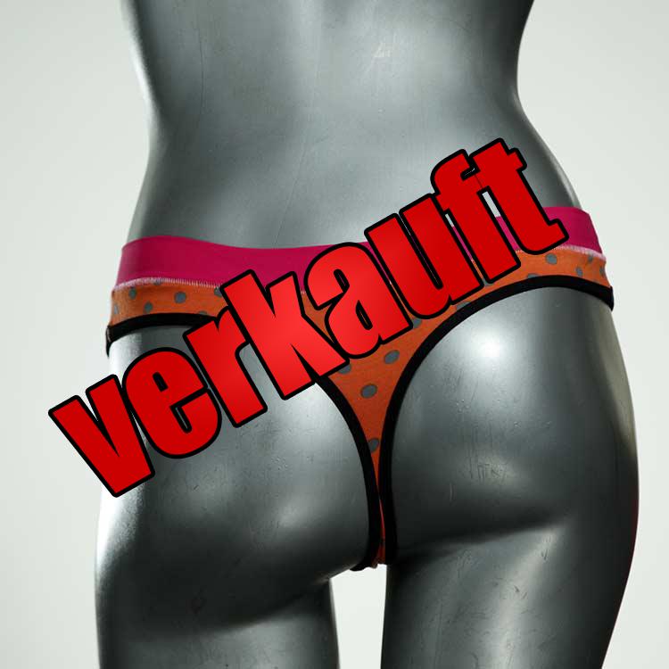 gemusterte bunte günstige ökologische Tanga aus Baumwolle, Unterwäsche für Damen