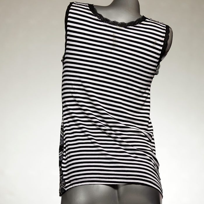 attraktive gemusterte preiswerte nachhaltige Top aus Baumwolle, Unterhemd für Damen thumbnail