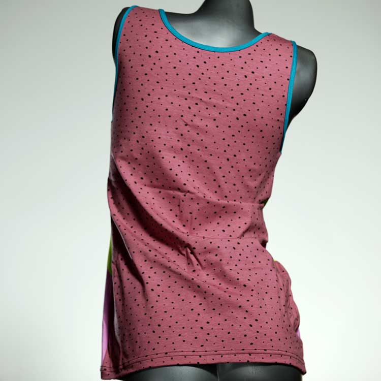 gemusterte ökologische attraktive farbige Top aus Baumwolle, Unterhemd für Damen thumbnail