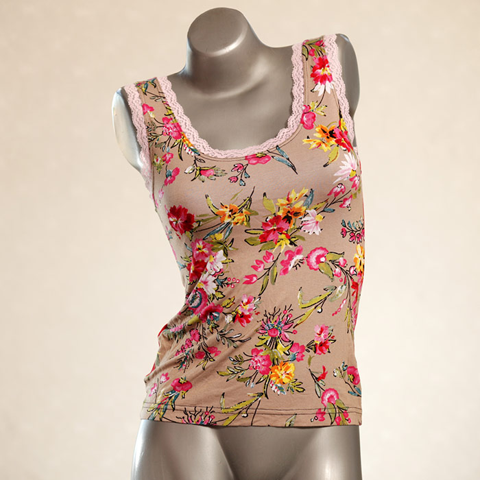  süßes schönes gemustertes Top - Unterhemd aus Baumwolle für Damen thumbnail