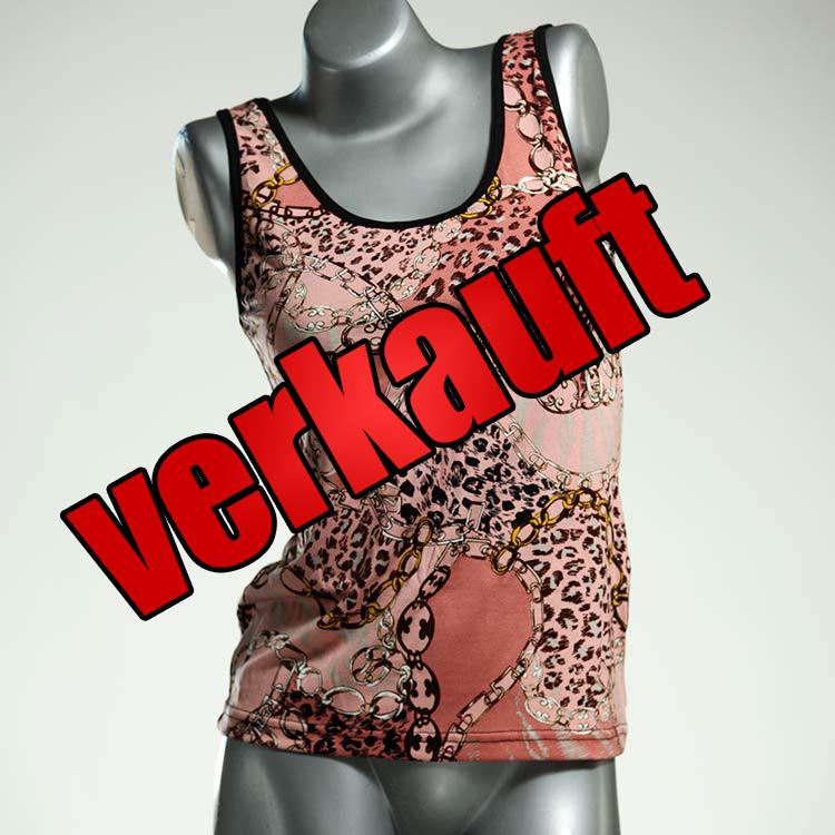 ökologische gemusterte attraktive nachhaltige Top aus Baumwolle, Unterhemd für Damen