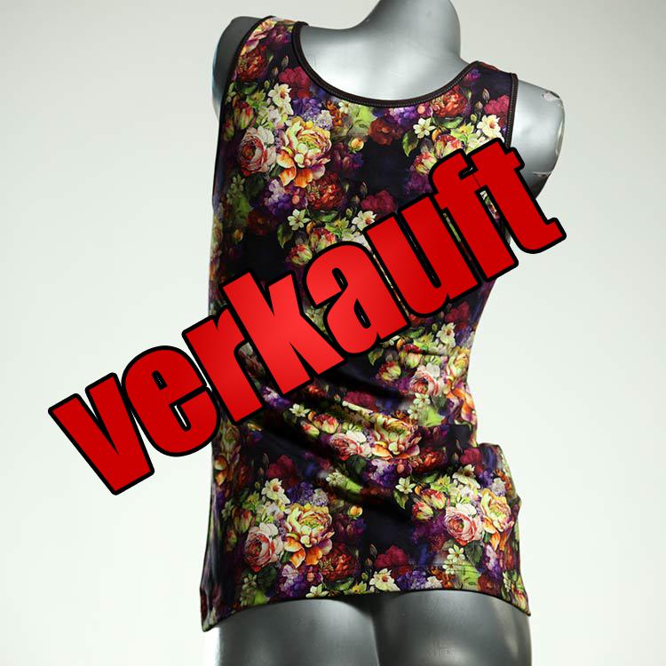 bunte schöne attraktive ökologische Top aus Baumwolle, Unterhemd für Damen