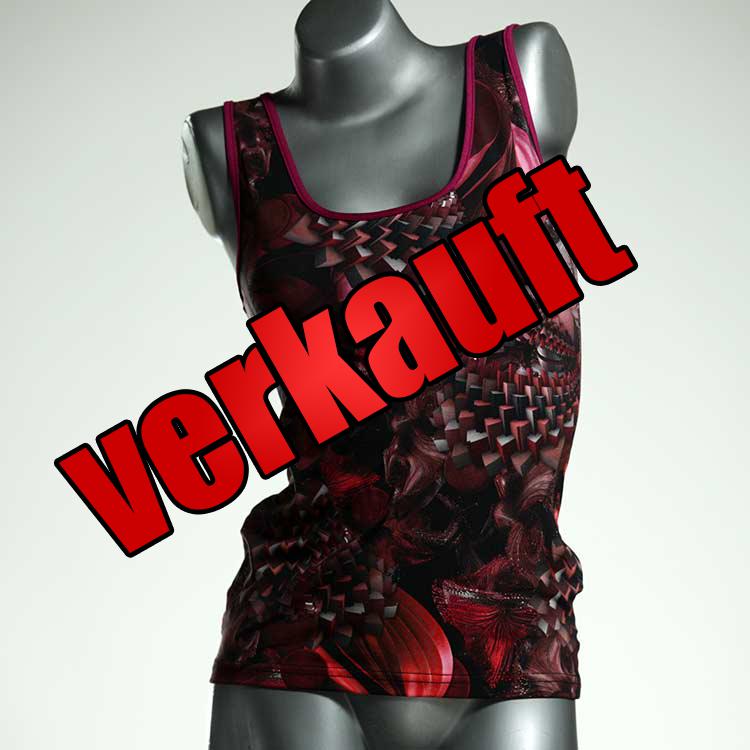 handgemachte farbige ökologische attraktive Top aus Baumwolle, Unterhemd für Damen