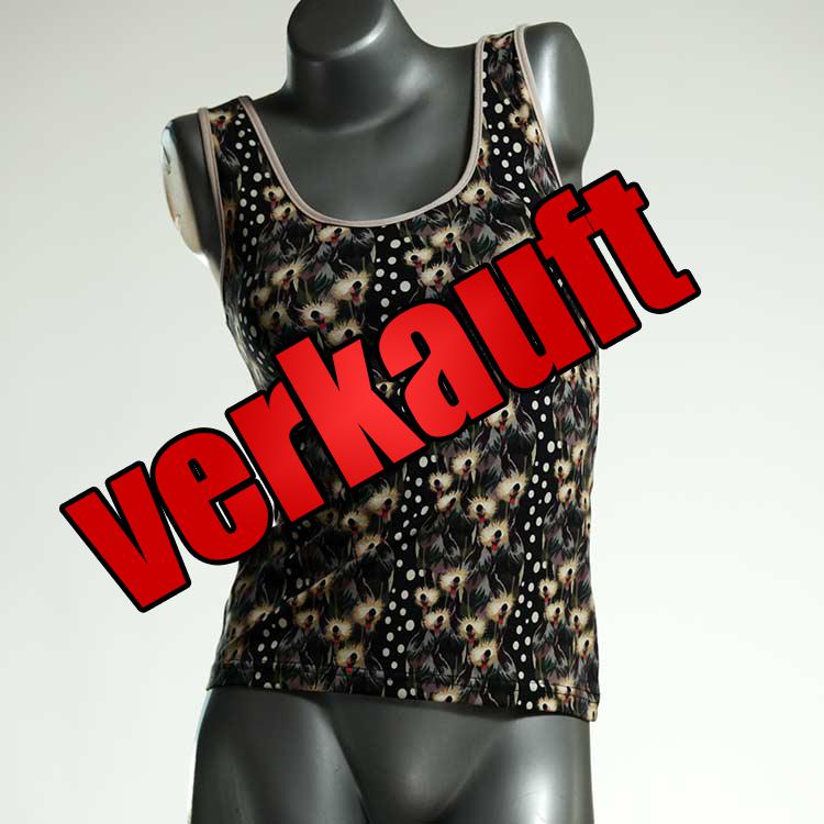 bequeme sexy gemusterte süße Top aus Baumwolle, Unterhemd für Damen