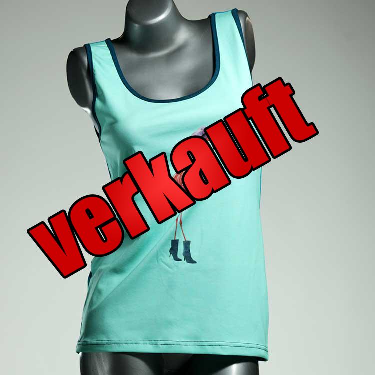 nachhaltige gemusterte preiswerte handgemachte Top aus Baumwolle, Unterhemd für Damen